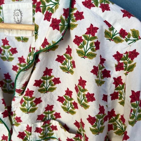 PrintFresh Poinsettia Pajama Top - Picture 8 of 14